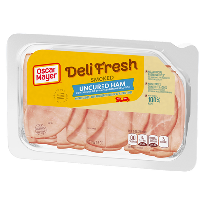 Oscar Mayer Deli Fresh Smoked Uncured Ham Sliced Lunch Meat - 9oz
