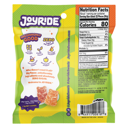 Joyride Zero Sugar Sour Fruit Gummies 1.8oz