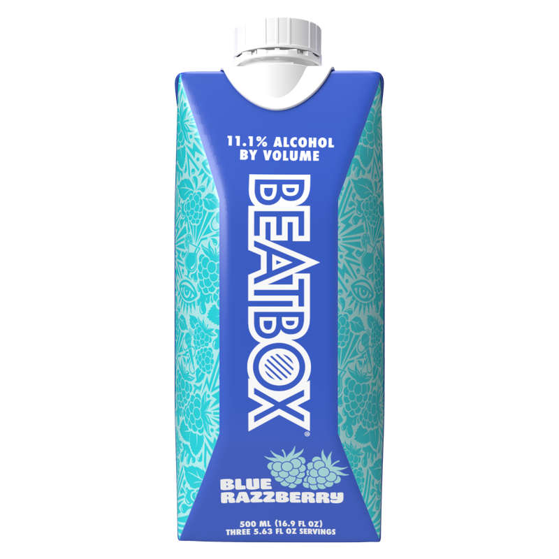 BeatBox Blue Razzberry 500ml 11.1% ABV Wine Party Punch