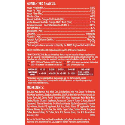 Rachael Ray Nutrish Dry Dog Food, Real Beef, Pea & Brown Rice Recipe, 6 lb. Bag