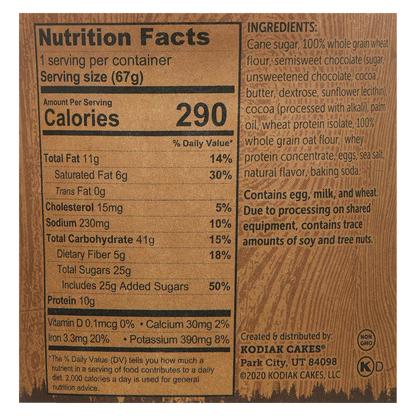 Kodiak Cakes Chocolate Fudge Brownie Mix Power Cup 2.36oz