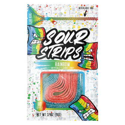 Rainbow Sour Strips, 3.4oz