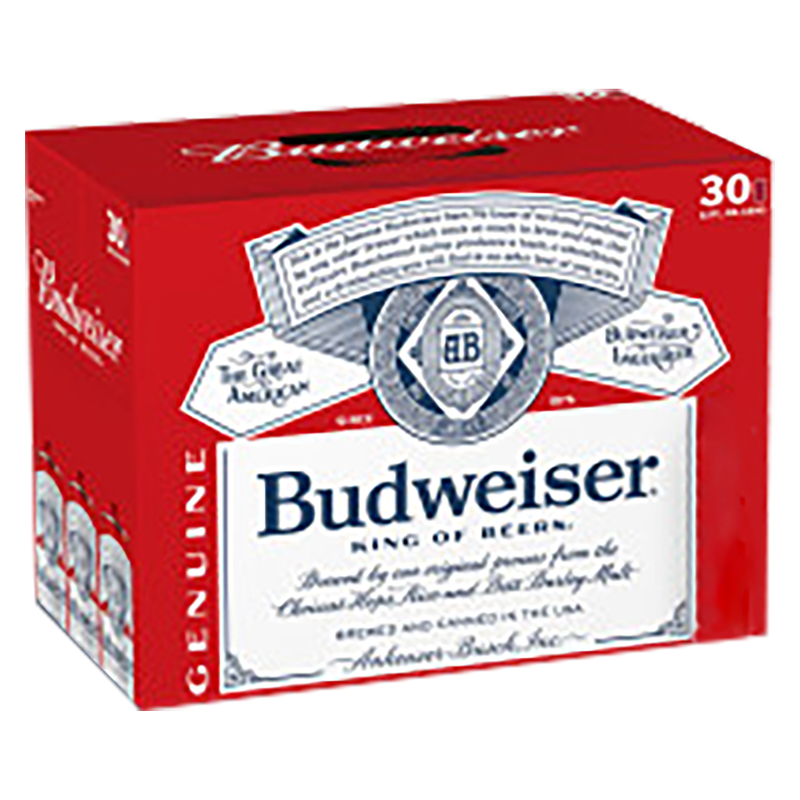 Budweiser 30pk 12oz Can 5.0% ABV