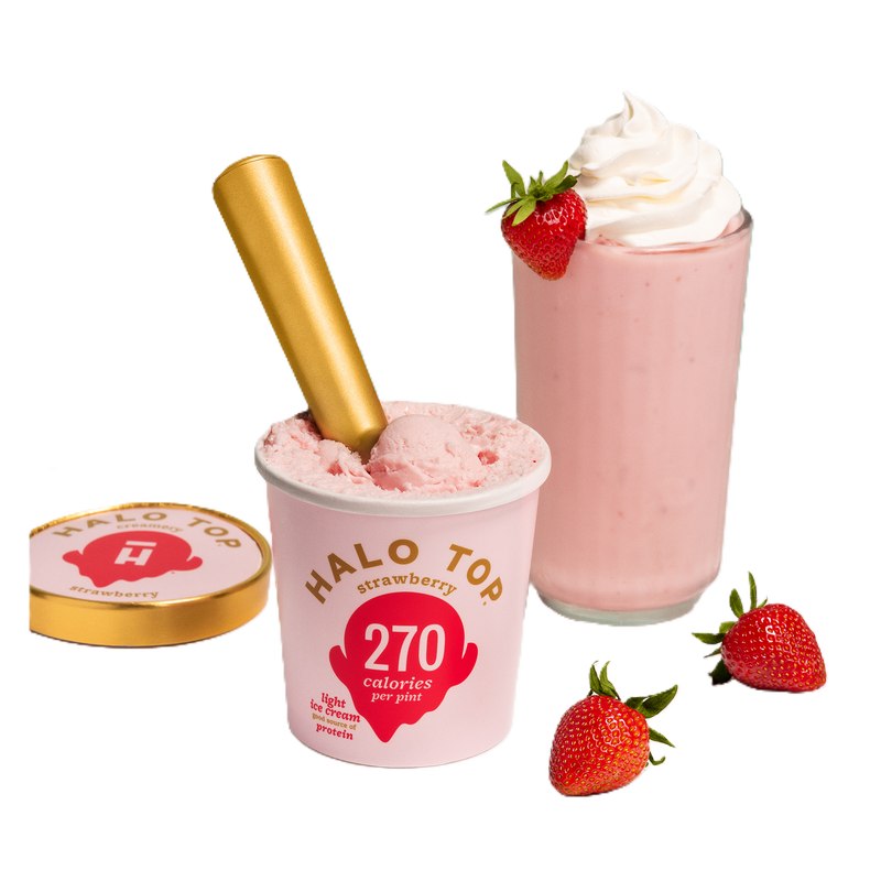 Halo Top Strawberry Light Ice Cream Pint 16 fl oz