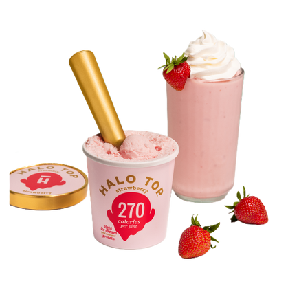 Halo Top Strawberry Light Ice Cream Pint 16 fl oz
