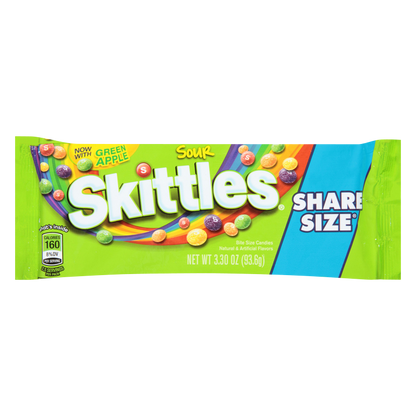 Skittles Sour Candy Share Size 3.3oz