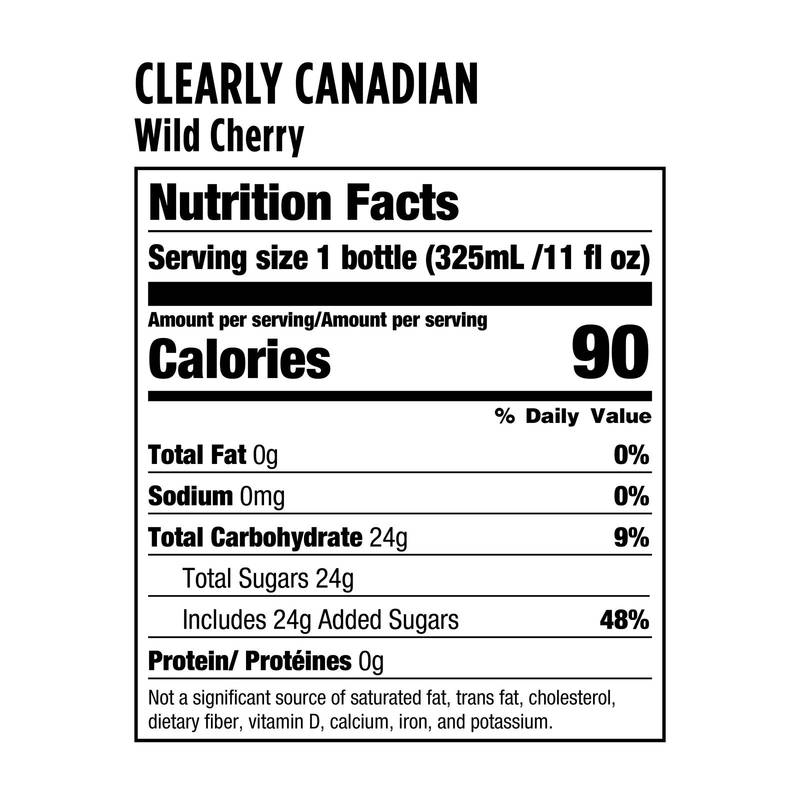 Clearly Canadian Wild Cherry 11oz Btl Glass Bottle