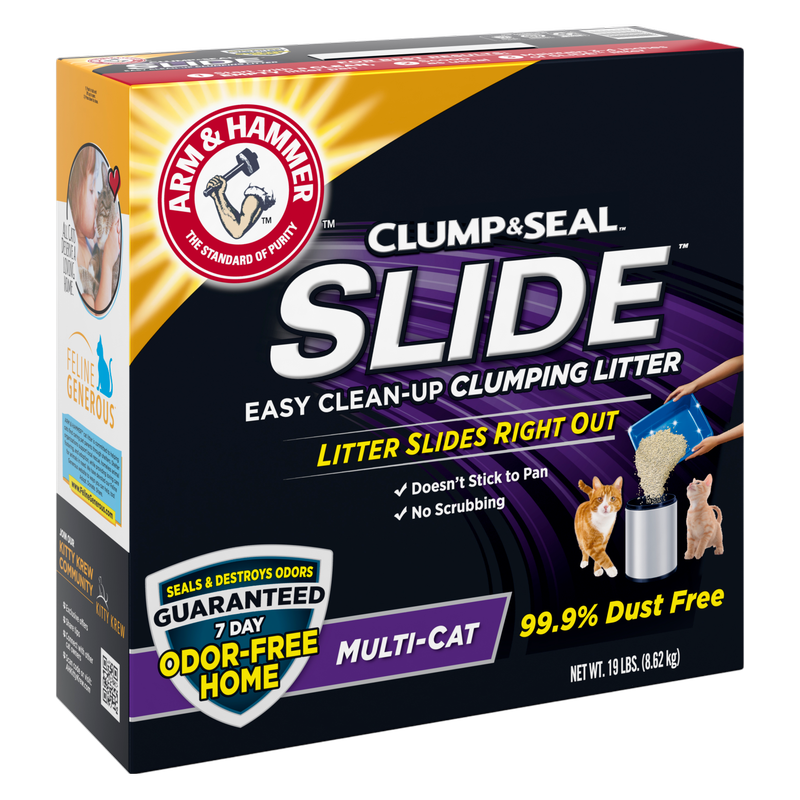 Arm & Hammer SLIDE Easy Clean-Up Multi-Cat Clumping Cat Litter 19lb