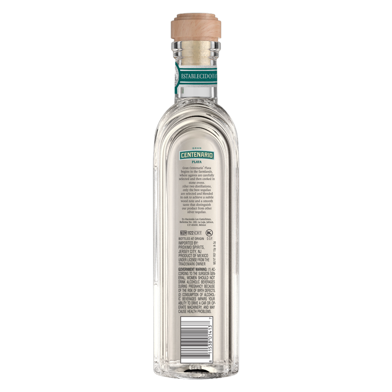 Gran Centenario Plata Tequila 750ml (80 Proof)