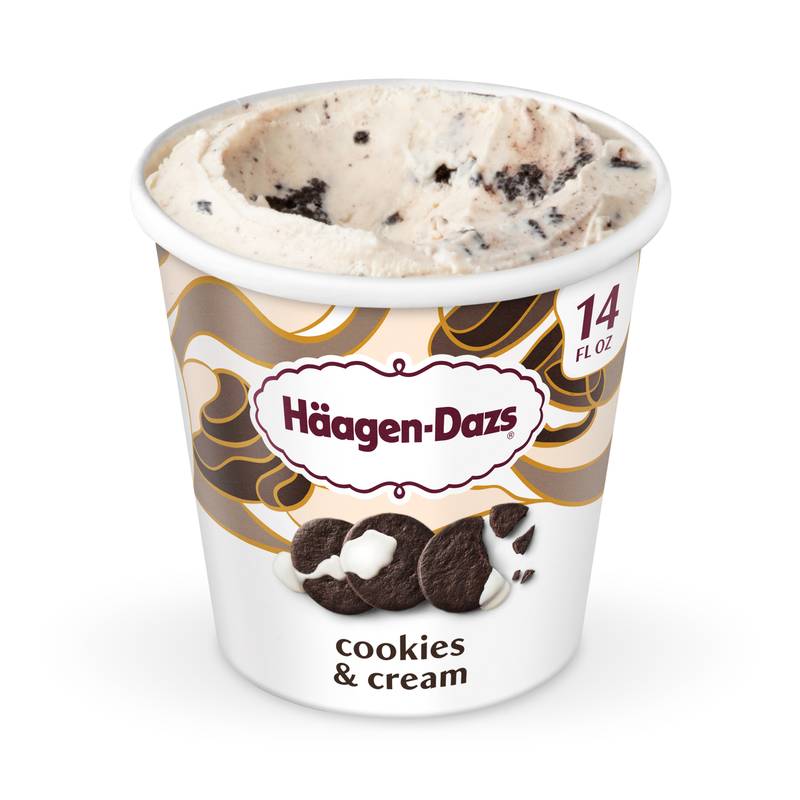 Haagen-Dazs Cookies & Cream Ice Cream, 14oz.