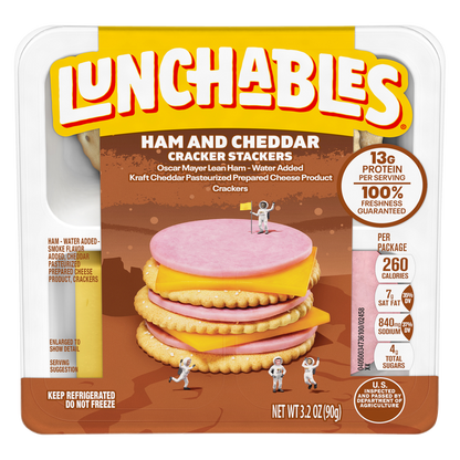 Lunchables Ham & Cheddar with Crackers -  3.2oz