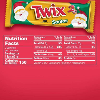 Twix Caramel Santa 2ct