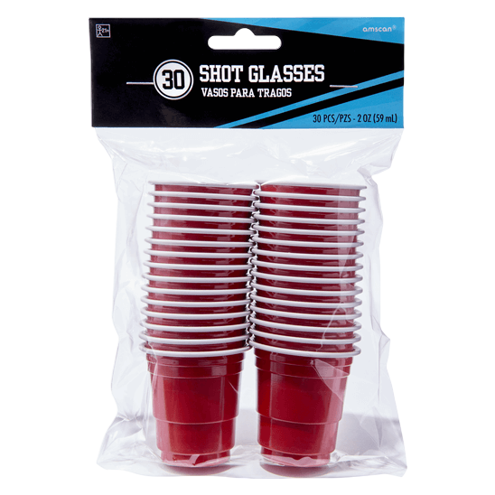Amscan 2oz Red Shot Glass 30pk