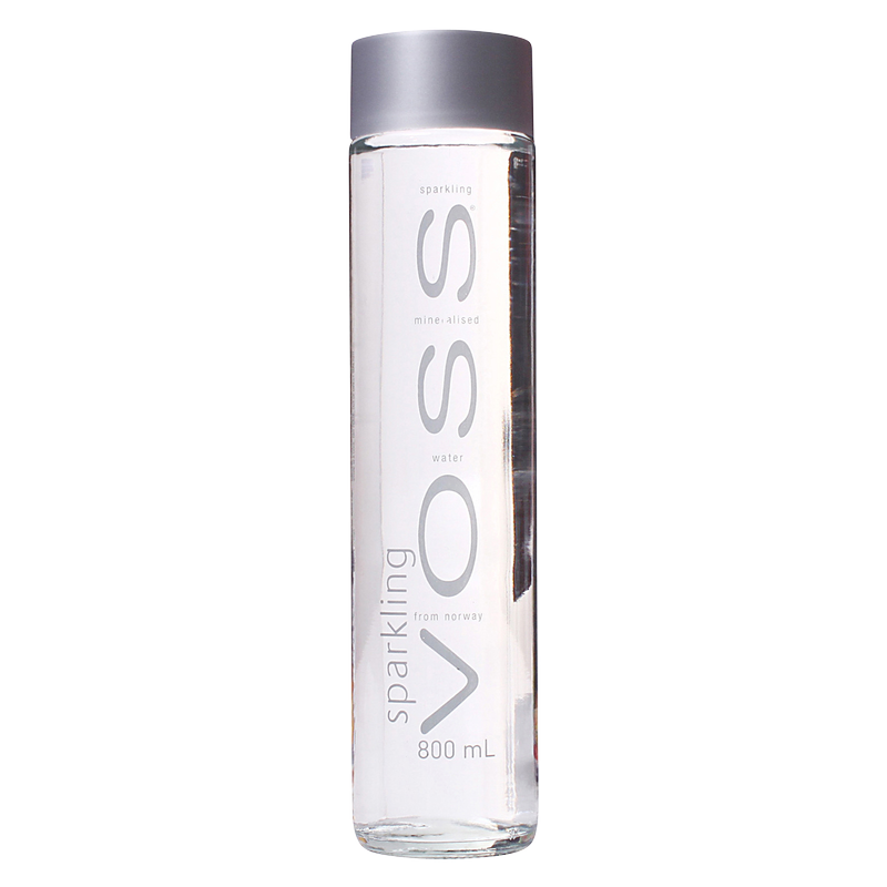 Voss Sparkling Water 800ml Glass Bottle