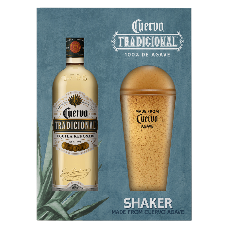 Jose Cuervo Tradicional Reposado with Shaker Tequila 750ml (80 Proof)
