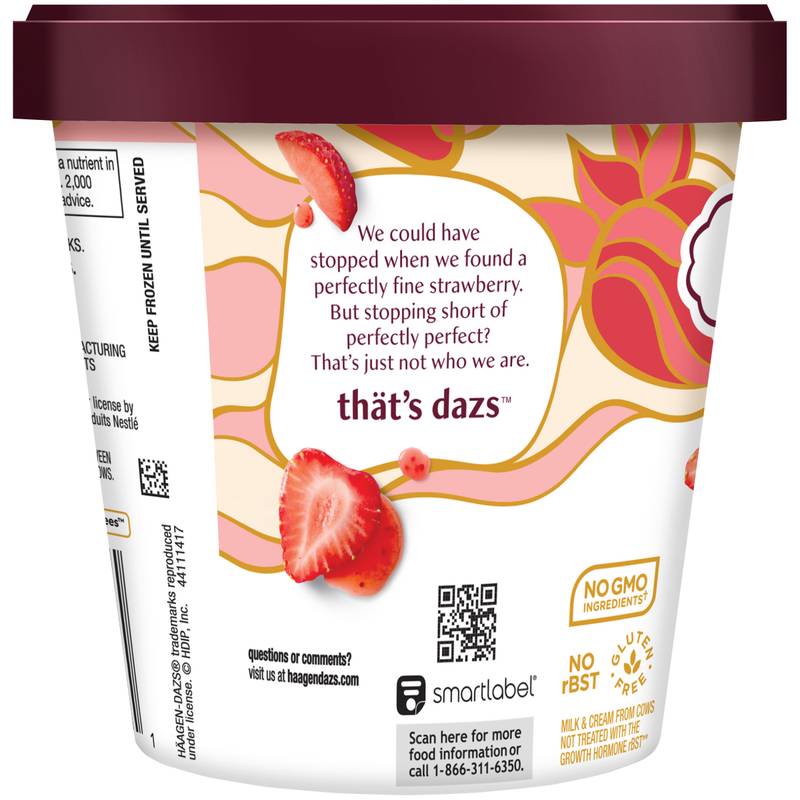 Haagen-Dazs Strawberry Ice Cream, 14oz.