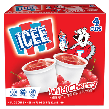 ICEE Frozen Wild Cherry Cups 4ct