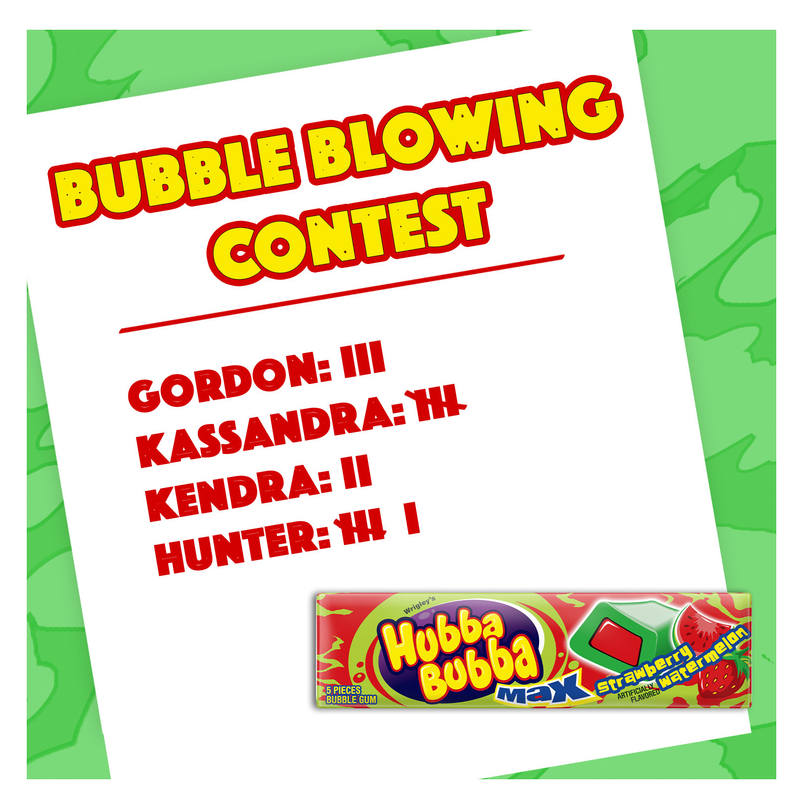 Hubba Bubba Max Strawberry Watermelon Gum 5ct