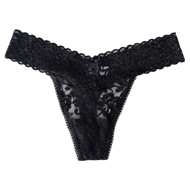 Panic Panties Underwear S/M Black Lace Thong
