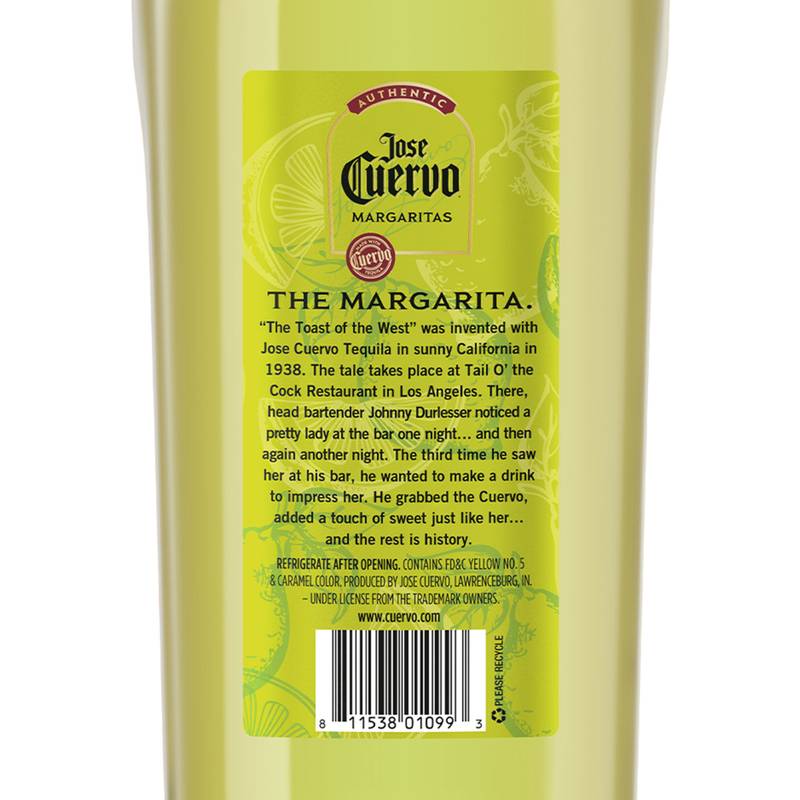 Jose Cuervo Authentic Margarita Classic Lime Ready to Drink Cocktail 1.75L 9.95% ABV