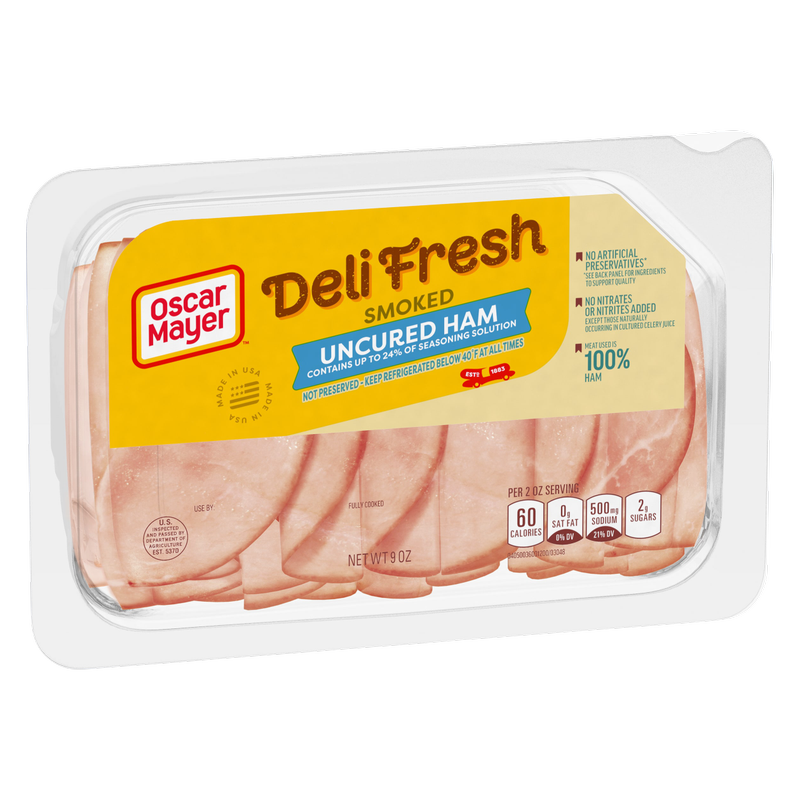 Oscar Mayer Deli Fresh Smoked Uncured Ham Sliced Lunch Meat - 9oz