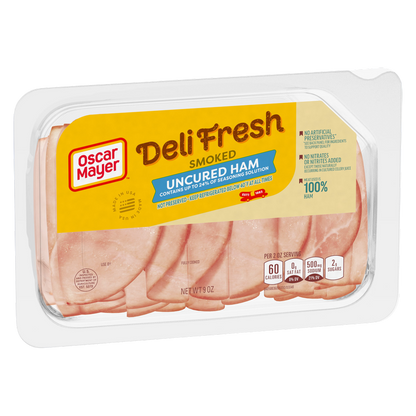 Oscar Mayer Deli Fresh Smoked Uncured Ham Sliced Lunch Meat - 9oz
