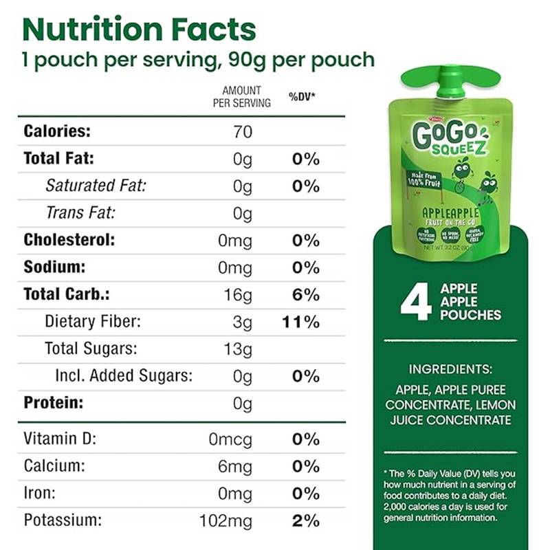 GoGo Squeez Applesauce Pouch 3.2oz 4pk – BevMo! Arizona