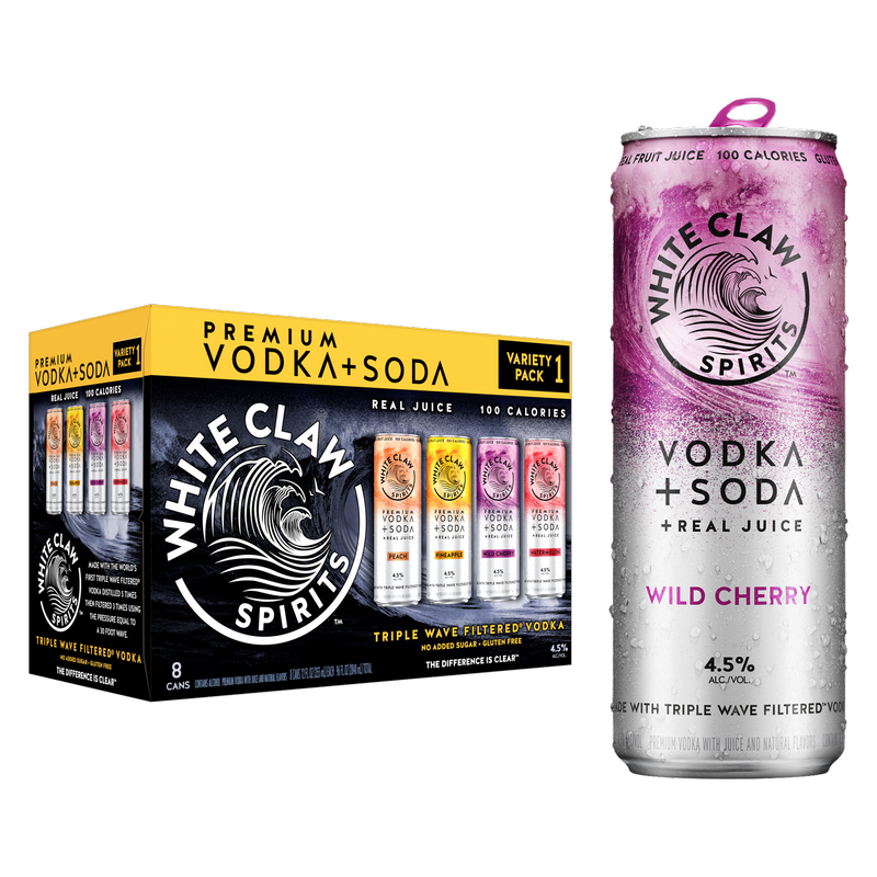 White Claw Vodka + Soda Variety 8pk 12oz Can 4.5% ABV – BevMo! Arizona