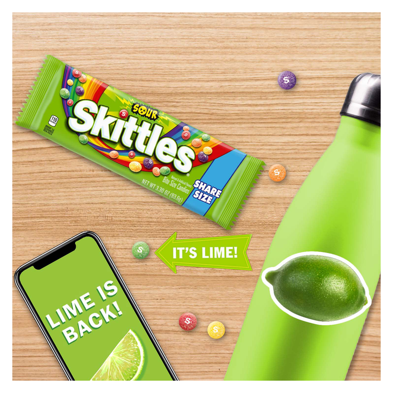 Skittles Sour Candy Share Size 3.3oz