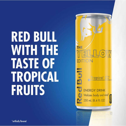 Red Bull Energy Drink The Yellow Edition Tropical 8.4oz Can