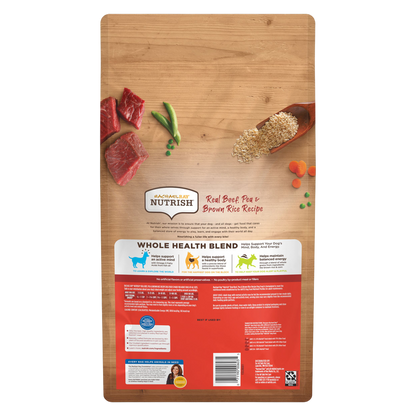 Rachael Ray Nutrish Dry Dog Food, Real Beef, Pea & Brown Rice Recipe, 6 lb. Bag