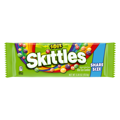 Skittles Sour Candy Share Size 3.3oz