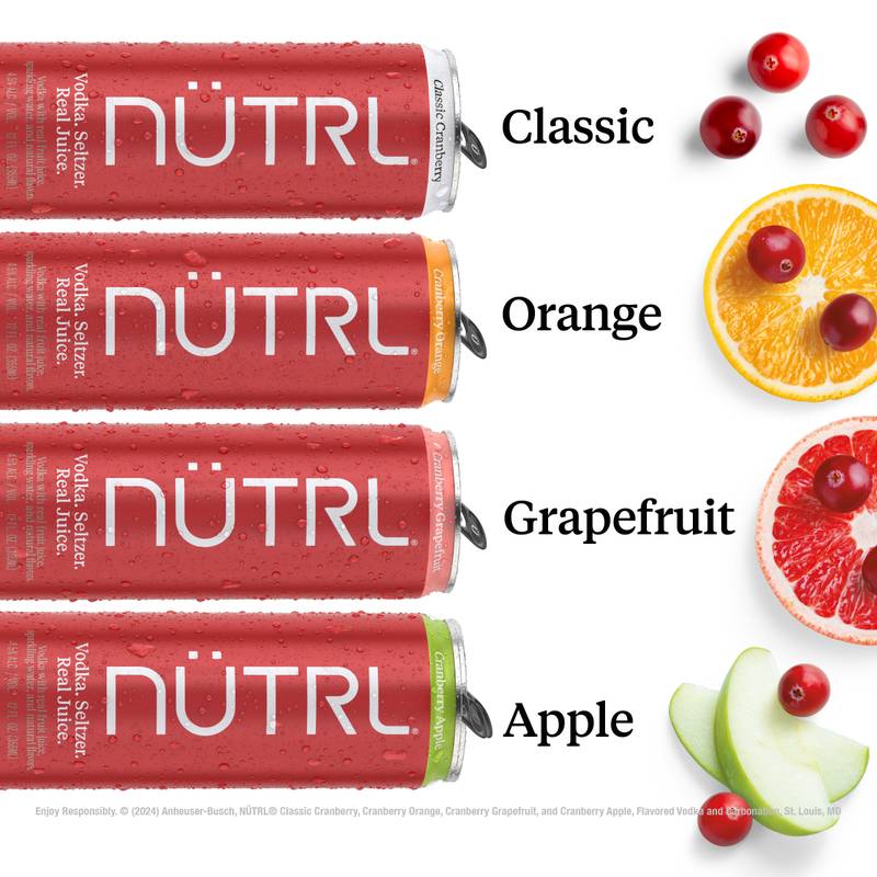 NUTRL Vodka Cranberry 8pk 12oz Can 4.5% ABV – BevMo! Arizona