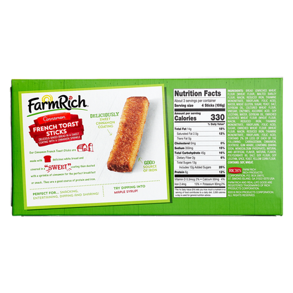 Farm Rich Frozen Cinnamon French Toast Sticks 12oz