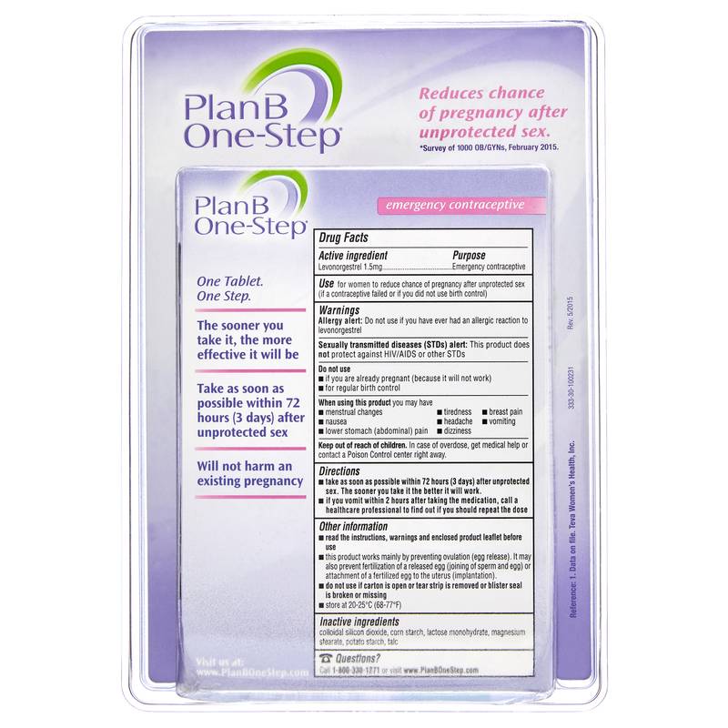 Plan B One-Step Emergency Contraceptive