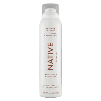 Native Coconut & Vanilla Whole Body Deodorant Spray, 3.5 oz
