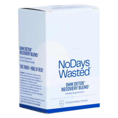 No Days Wasted DHM Detox Hydration Recovery Hangover Pills 5pk