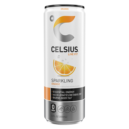 CELSIUS Sparkling Orange, Essential Energy Drink 12oz Can