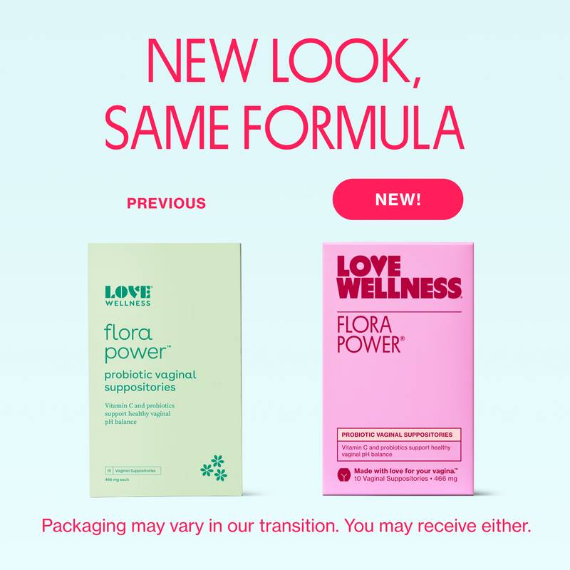 Love Wellness Flora Power Probiotic Vaginal Suppositories 10ct