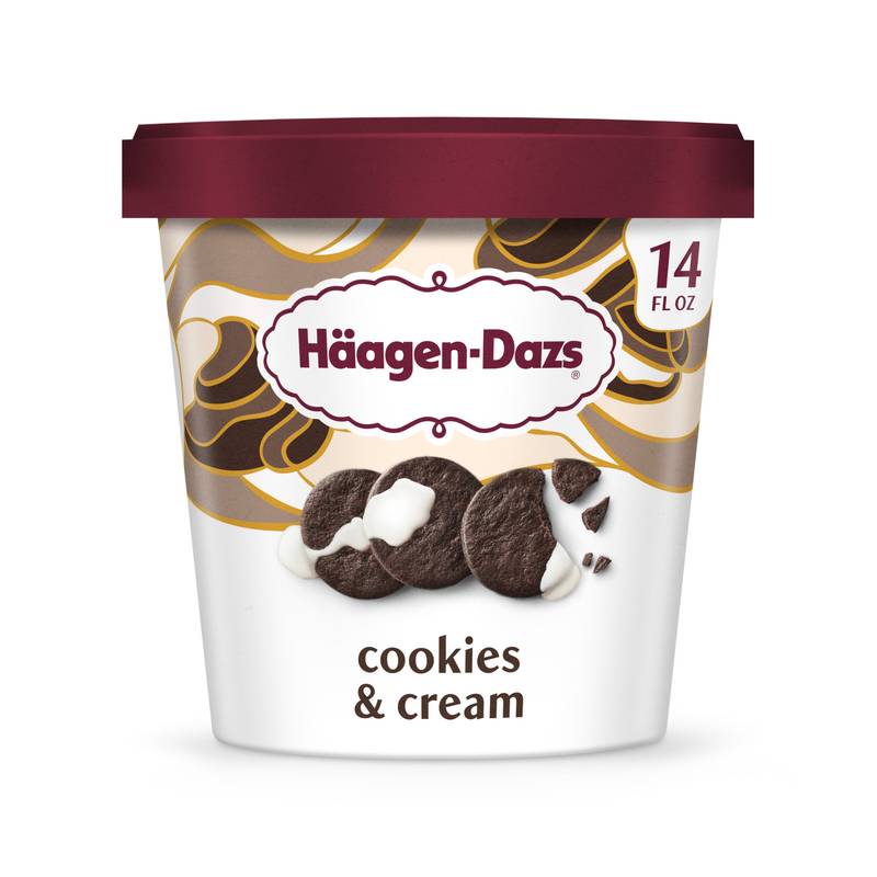 Haagen-Dazs Cookies & Cream Ice Cream, 14oz.