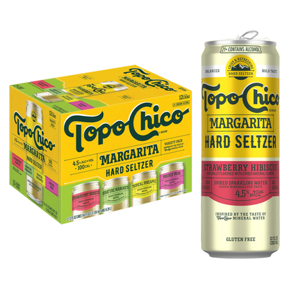 Topo Chico Agave Margarita Hard Seltzer Variety Pack 12pk 12oz Can 4.5% ABV