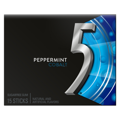 5 GUM Peppermint Cobalt Sugar Free Chewing Gum