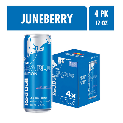 Red Bull Sea Blue Edition Energy Drink 4pk 12oz Cans