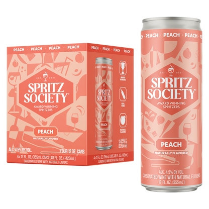 Spritz Society Peach 4pk 12oz Cans 4.5% ABV