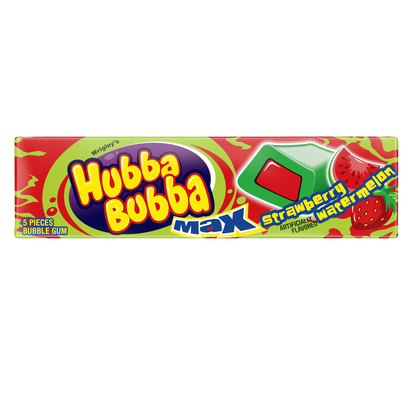 Hubba Bubba Max Strawberry Watermelon Gum 5ct