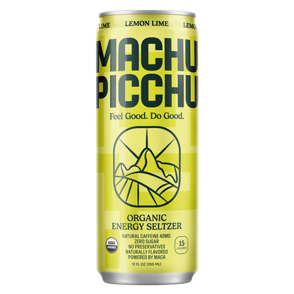 Machu Picchu Lemon Lime Energy Seltzer 12oz Can