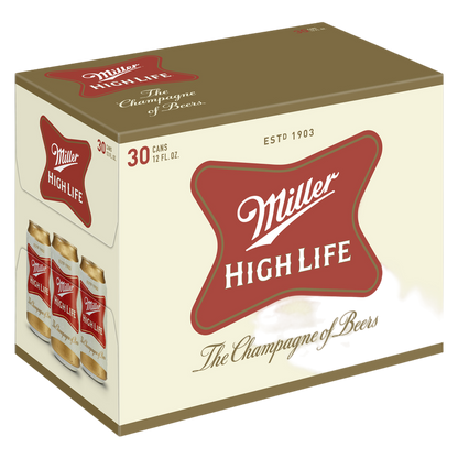 Miller High Life 30pk 12oz Can 4.6% ABV