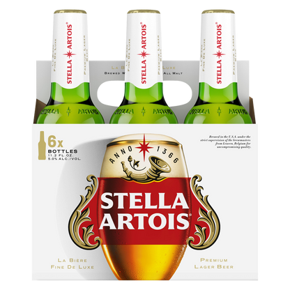 Stella Artois 6pk 11.2oz Btl 5.0% ABV