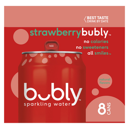 Bubly Strawberry 8pk 12oz Can