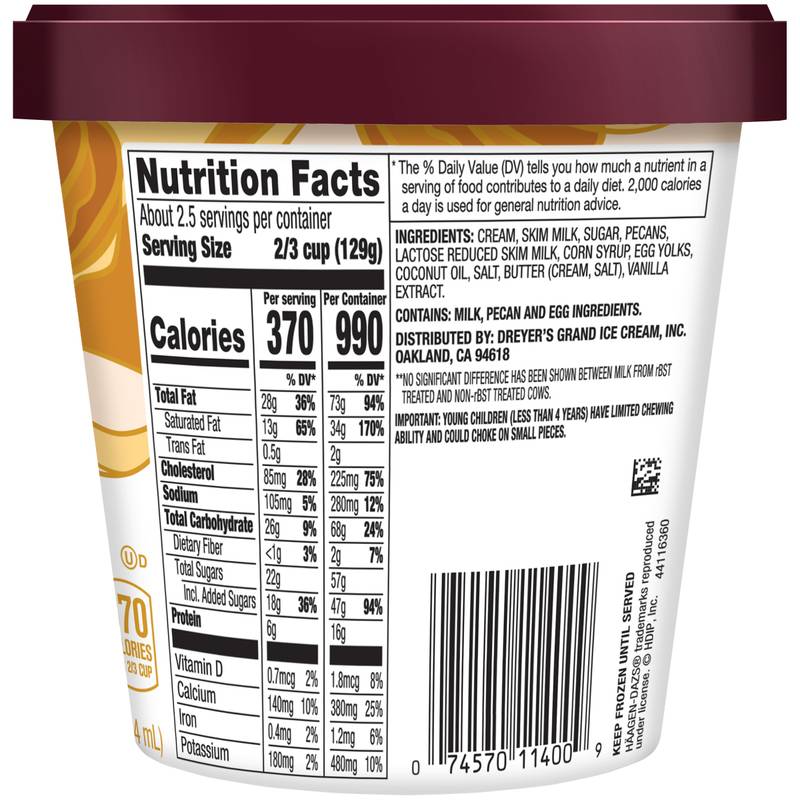 Haagen-Dazs Butter Pecan Ice Cream, 14oz. – BevMo! Arizona
